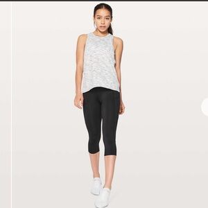 Lululemon Squad Goals Tank in Tiger Space Dye Black White